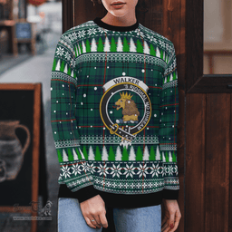 Scottish Walker Clan Crest Tartan Christmas Ugly Sweater - Plaid Family Ugly Sweater Scottish Plaid Tartan Plaid - ScotsTee - scotstee.com