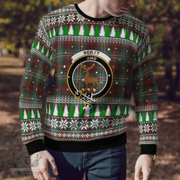 Scottish Scott Brown Ancient Clan Crest Tartan Christmas Ugly Sweater - Plaid Family Ugly Sweater Scottish Plaid Tartan Plaid - ScotsTee - scotstee.com