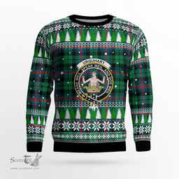 Scottish Urquhart Broad Red Ancient Clan Crest Tartan Christmas Ugly Sweater - Plaid Family Ugly Sweater Scottish Plaid Tartan Plaid - ScotsTee - scotstee.com
