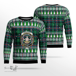Scottish Urquhart Broad Red Ancient Clan Crest Tartan Christmas Ugly Sweater - Plaid Family Ugly Sweater Scottish Plaid Tartan Plaid - ScotsTee - scotstee.com