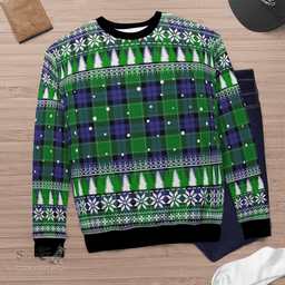Scottish Monteith Clan Tartan Christmas Ugly Sweater - Plaid Family Ugly Sweater Scottish Plaid Tartan Plaid - ScotsTee - scotstee.com