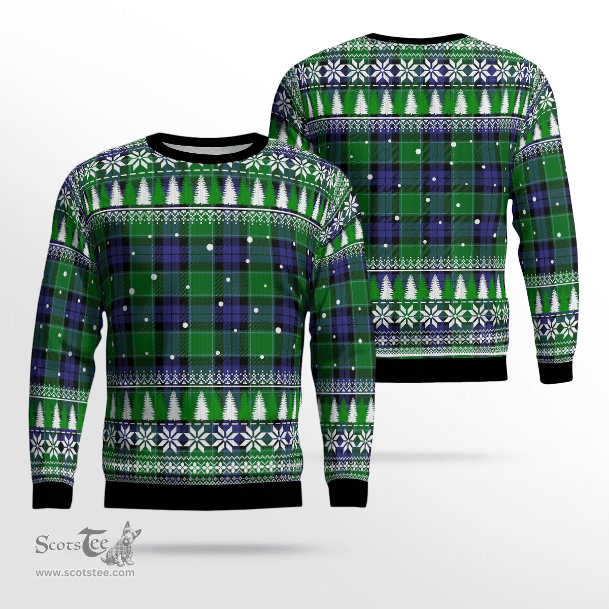 Scottish Monteith Clan Tartan Christmas Ugly Sweater - Plaid Family Ugly Sweater Scottish Plaid Tartan Plaid - ScotsTee - scotstee.com