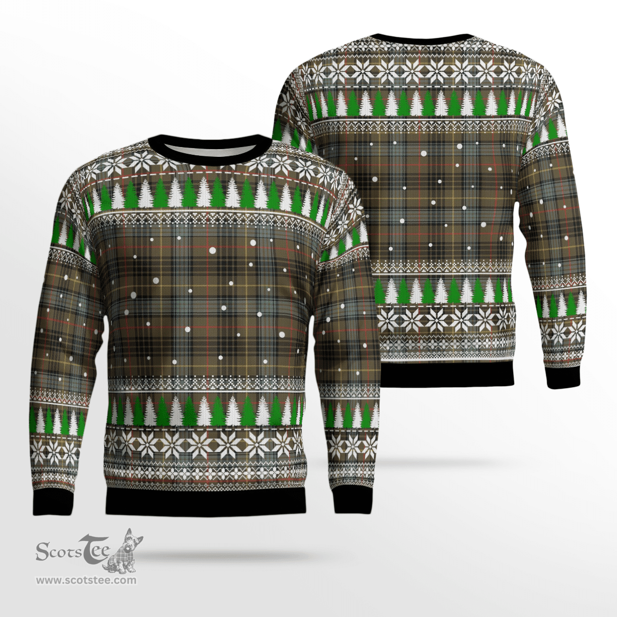 Scottish Stewart Hunting Weathered Clan Tartan Christmas Ugly Sweater - Plaid Family Ugly Sweater Scottish Plaid Tartan Plaid - ScotsTee - scotstee.com
