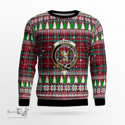 Scottish Stewart (Stuart) of Bute Clan Crest Tartan Christmas Ugly Sweater - Plaid Family Ugly Sweater Scottish Plaid Tartan Plaid - ScotsTee - scotstee.com
