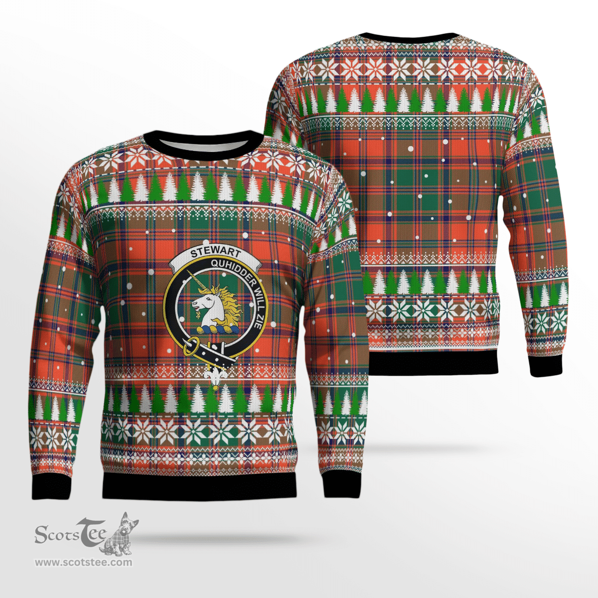 Scottish Stewart of Appin Ancient Clan Crest Tartan Christmas Ugly Sweater - Plaid Family Ugly Sweater Scottish Plaid Tartan Plaid - ScotsTee - scotstee.com