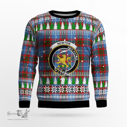 Scottish Newton (Edingburg) Clan Crest Tartan Christmas Ugly Sweater - Plaid Family Ugly Sweater Scottish Plaid Tartan Plaid - ScotsTee - scotstee.com