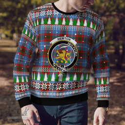 Scottish Newton (Edingburg) Clan Crest Tartan Christmas Ugly Sweater - Plaid Family Ugly Sweater Scottish Plaid Tartan Plaid - ScotsTee - scotstee.com