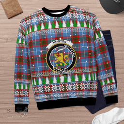 Scottish Newton (Edingburg) Clan Crest Tartan Christmas Ugly Sweater - Plaid Family Ugly Sweater Scottish Plaid Tartan Plaid - ScotsTee - scotstee.com