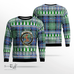Scottish Sutherland Old Ancient Clan Crest Tartan Christmas Ugly Sweater - Plaid Family Ugly Sweater Scottish Plaid Tartan Plaid - ScotsTee - scotstee.com