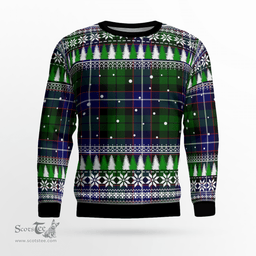 Scottish Russell Modern Clan Tartan Christmas Ugly Sweater - Plaid Family Ugly Sweater Scottish Plaid Tartan Plaid - ScotsTee - scotstee.com