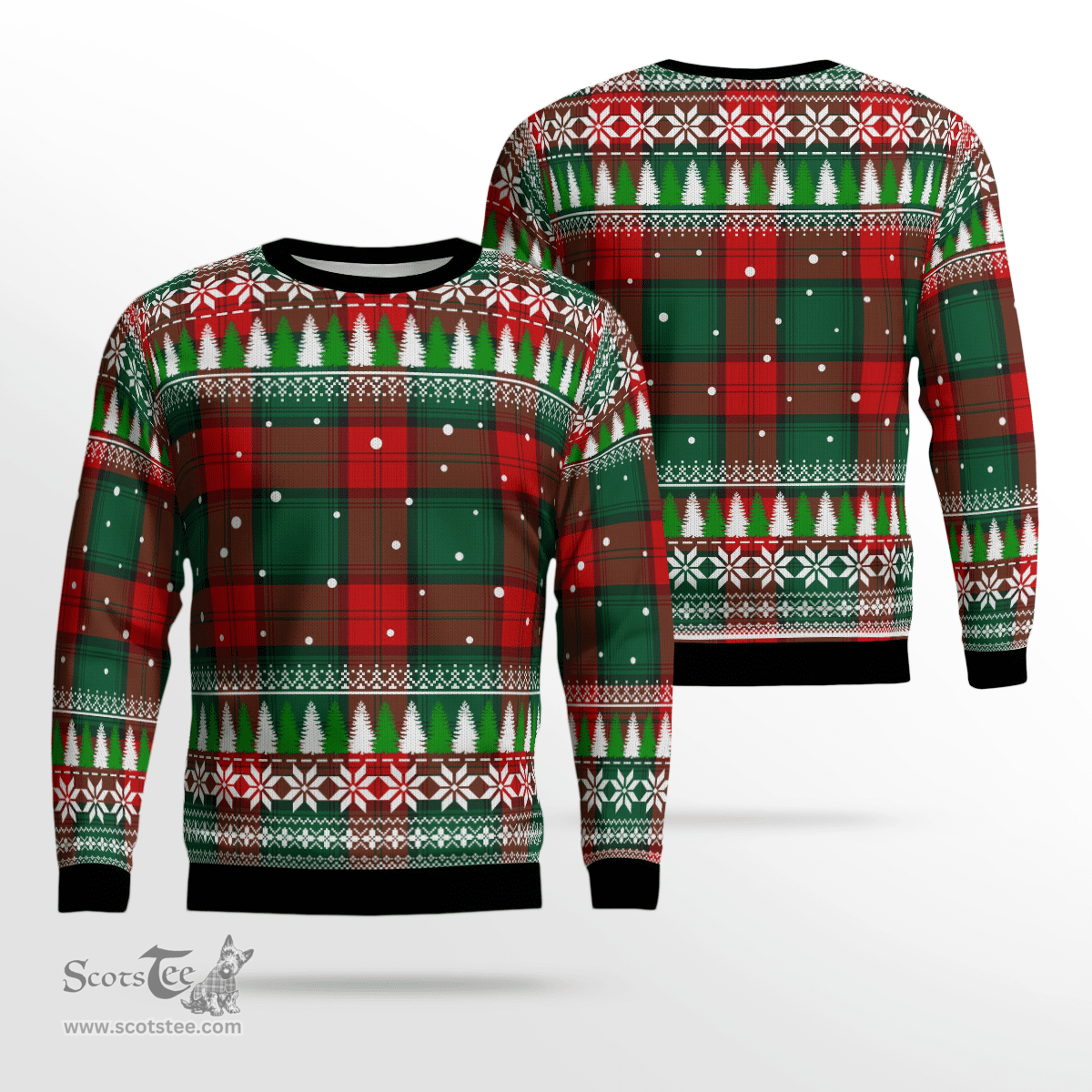 Scottish Stewart Atholl Modern Clan Tartan Christmas Ugly Sweater - Plaid Family Ugly Sweater Scottish Plaid Tartan Plaid - ScotsTee - scotstee.com