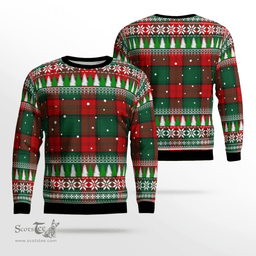 Scottish Stewart Atholl Modern Clan Tartan Christmas Ugly Sweater - Plaid Family Ugly Sweater Scottish Plaid Tartan Plaid - ScotsTee - scotstee.com