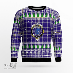 Scottish Ochterlony Clan Crest Tartan Christmas Ugly Sweater - Plaid Family Ugly Sweater Scottish Plaid Tartan Plaid - ScotsTee - scotstee.com