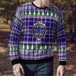 Scottish Ochterlony Clan Crest Tartan Christmas Ugly Sweater - Plaid Family Ugly Sweater Scottish Plaid Tartan Plaid - ScotsTee - scotstee.com