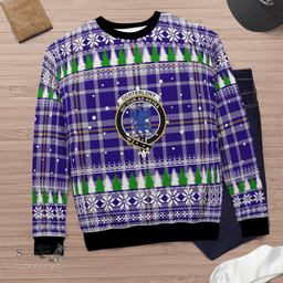 Scottish Ochterlony Clan Crest Tartan Christmas Ugly Sweater - Plaid Family Ugly Sweater Scottish Plaid Tartan Plaid - ScotsTee - scotstee.com