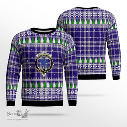 Scottish Ochterlony Clan Crest Tartan Christmas Ugly Sweater - Plaid Family Ugly Sweater Scottish Plaid Tartan Plaid - ScotsTee - scotstee.com