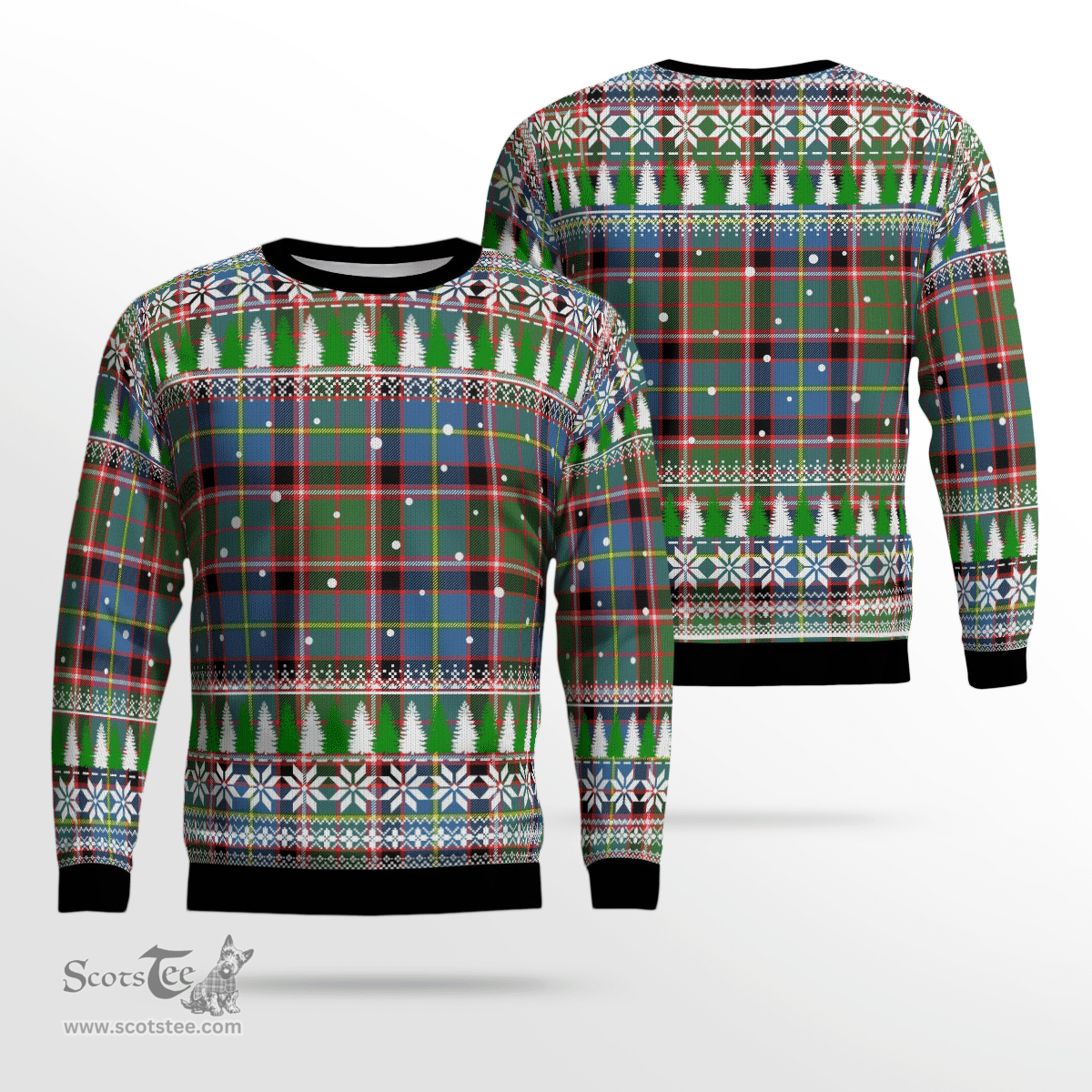 Scottish Norvel (Stirling) Clan Tartan Christmas Ugly Sweater - Plaid Family Ugly Sweater Scottish Plaid Tartan Plaid - ScotsTee - scotstee.com
