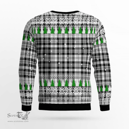 Scottish Scott Black & White Modern Clan Tartan Christmas Ugly Sweater - Plaid Family Ugly Sweater Scottish Plaid Tartan Plaid - ScotsTee - scotstee.com