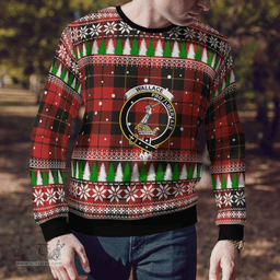 Scottish Wallace Weathered Clan Crest Tartan Christmas Ugly Sweater - Plaid Family Ugly Sweater Scottish Plaid Tartan Plaid - ScotsTee - scotstee.com