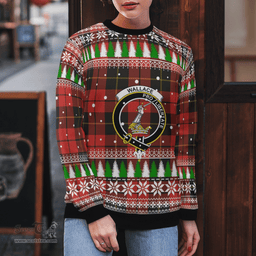 Scottish Wallace Weathered Clan Crest Tartan Christmas Ugly Sweater - Plaid Family Ugly Sweater Scottish Plaid Tartan Plaid - ScotsTee - scotstee.com
