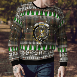 Scottish Stewart Hunting Weathered Clan Crest Tartan Christmas Ugly Sweater - Plaid Family Ugly Sweater Scottish Plaid Tartan Plaid - ScotsTee - scotstee.com