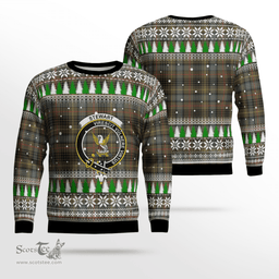Scottish Stewart Hunting Weathered Clan Crest Tartan Christmas Ugly Sweater - Plaid Family Ugly Sweater Scottish Plaid Tartan Plaid - ScotsTee - scotstee.com