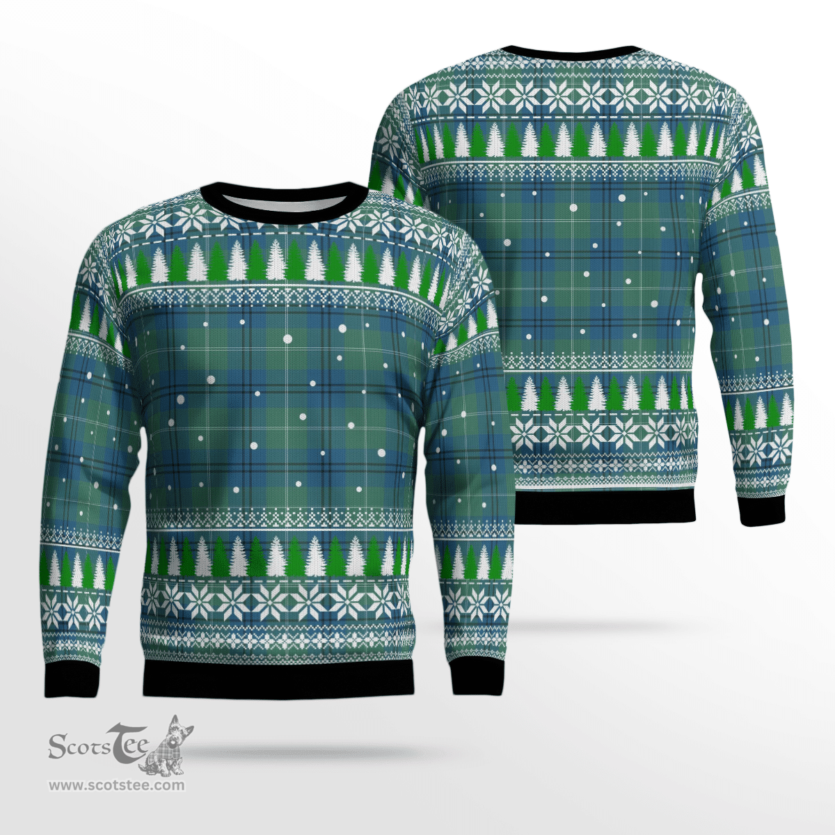 Scottish Oliphant Ancient Clan Tartan Christmas Ugly Sweater - Plaid Family Ugly Sweater Scottish Plaid Tartan Plaid - ScotsTee - scotstee.com