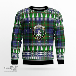 Scottish Paterson Clan Crest Tartan Christmas Ugly Sweater - Plaid Family Ugly Sweater Scottish Plaid Tartan Plaid - ScotsTee - scotstee.com