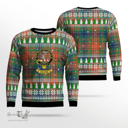 Scottish Wilson Ancient Clan Crest Tartan Christmas Ugly Sweater - Plaid Family Ugly Sweater Scottish Plaid Tartan Plaid - ScotsTee - scotstee.com