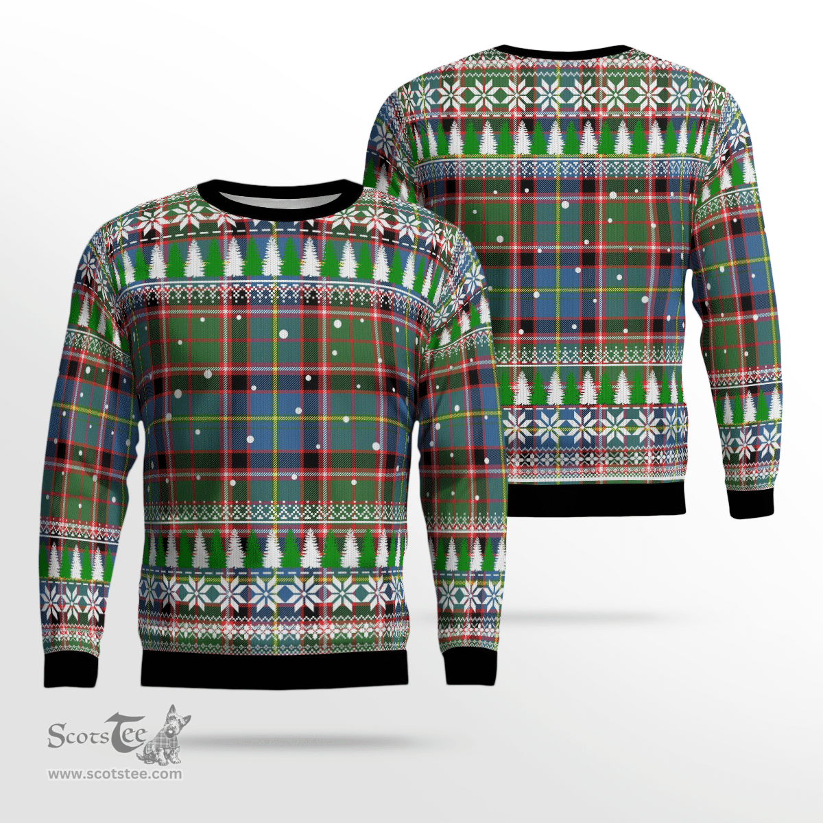 Scottish Stirling (of Keir) Clan Tartan Christmas Ugly Sweater - Plaid Family Ugly Sweater Scottish Plaid Tartan Plaid - ScotsTee - scotstee.com