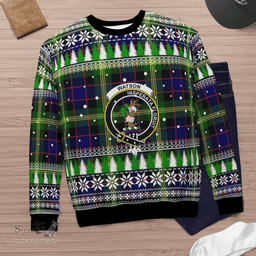 Scottish Watson Modern Clan Crest Tartan Christmas Ugly Sweater - Plaid Family Ugly Sweater Scottish Plaid Tartan Plaid - ScotsTee - scotstee.com
