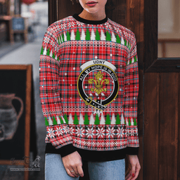 Scottish Udny Clan Crest Tartan Christmas Ugly Sweater - Plaid Family Ugly Sweater Scottish Plaid Tartan Plaid - ScotsTee - scotstee.com