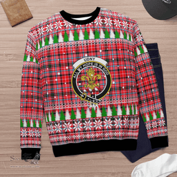 Scottish Udny Clan Crest Tartan Christmas Ugly Sweater - Plaid Family Ugly Sweater Scottish Plaid Tartan Plaid - ScotsTee - scotstee.com