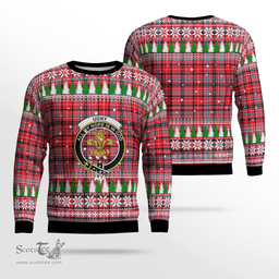 Scottish Udny Clan Crest Tartan Christmas Ugly Sweater - Plaid Family Ugly Sweater Scottish Plaid Tartan Plaid - ScotsTee - scotstee.com