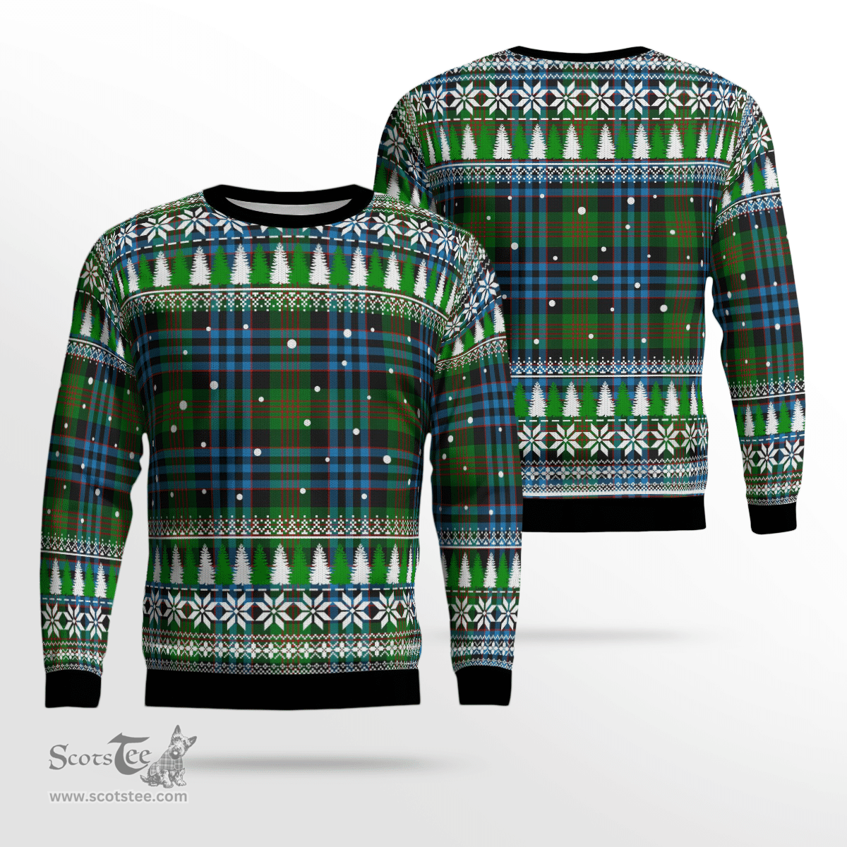 Scottish Newlands Clan Tartan Christmas Ugly Sweater - Plaid Family Ugly Sweater Scottish Plaid Tartan Plaid - ScotsTee - scotstee.com