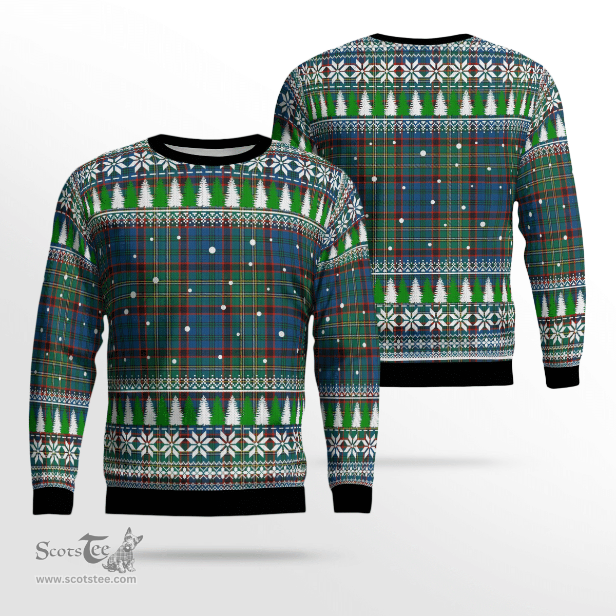 Scottish Nicolson Hunting Ancient Clan Tartan Christmas Ugly Sweater - Plaid Family Ugly Sweater Scottish Plaid Tartan Plaid - ScotsTee - scotstee.com