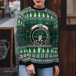 Scottish Ross Hunting Modern Clan Crest Tartan Christmas Ugly Sweater - Plaid Family Ugly Sweater Scottish Plaid Tartan Plaid - ScotsTee - scotstee.com