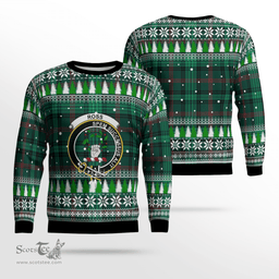 Scottish Ross Hunting Modern Clan Crest Tartan Christmas Ugly Sweater - Plaid Family Ugly Sweater Scottish Plaid Tartan Plaid - ScotsTee - scotstee.com