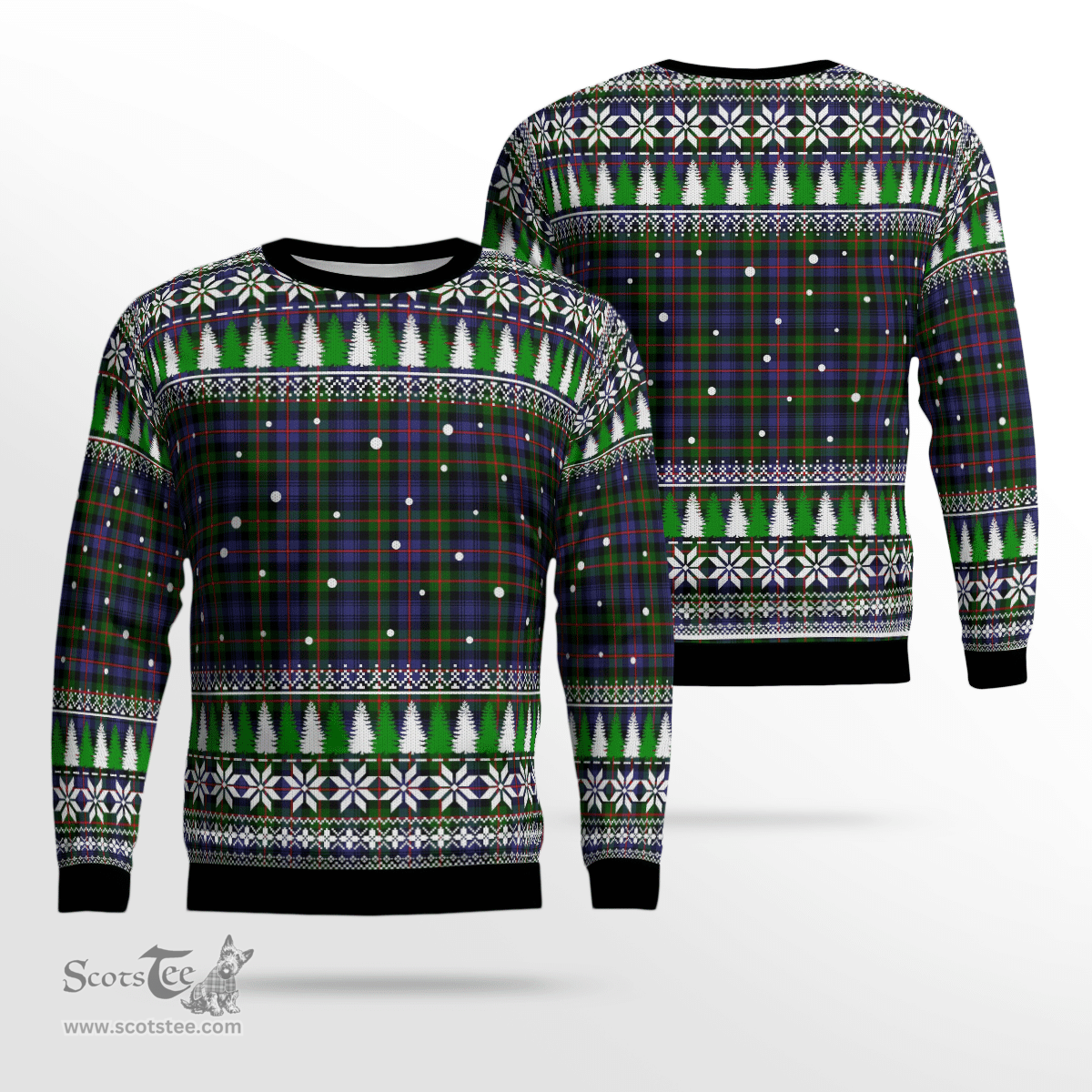 Scottish Spalding Murray of Atholl Modern Clan Tartan Christmas Ugly Sweater - Plaid Family Ugly Sweater Scottish Plaid Tartan Plaid - ScotsTee - scotstee.com