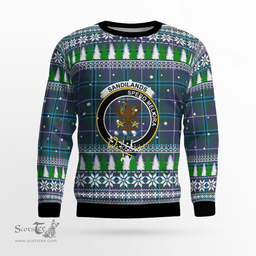 Scottish Sandilands (Douglas) Clan Crest Tartan Christmas Ugly Sweater - Plaid Family Ugly Sweater Scottish Plaid Tartan Plaid - ScotsTee - scotstee.com