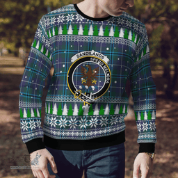 Scottish Sandilands (Douglas) Clan Crest Tartan Christmas Ugly Sweater - Plaid Family Ugly Sweater Scottish Plaid Tartan Plaid - ScotsTee - scotstee.com