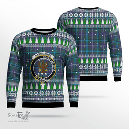 Scottish Sandilands (Douglas) Clan Crest Tartan Christmas Ugly Sweater - Plaid Family Ugly Sweater Scottish Plaid Tartan Plaid - ScotsTee - scotstee.com