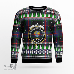 Scottish Nairn Clan Crest Tartan Christmas Ugly Sweater - Plaid Family Ugly Sweater Scottish Plaid Tartan Plaid - ScotsTee - scotstee.com