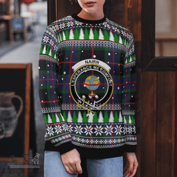 Scottish Nairn Clan Crest Tartan Christmas Ugly Sweater - Plaid Family Ugly Sweater Scottish Plaid Tartan Plaid - ScotsTee - scotstee.com