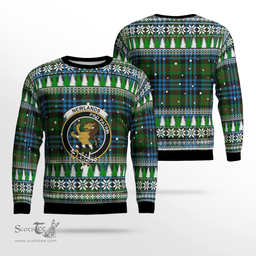 Scottish Newlands Clan Crest Tartan Christmas Ugly Sweater - Plaid Family Ugly Sweater Scottish Plaid Tartan Plaid - ScotsTee - scotstee.com