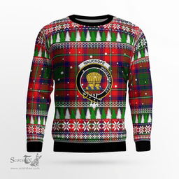 Scottish Wauchope Clan Crest Tartan Christmas Ugly Sweater - Plaid Family Ugly Sweater Scottish Plaid Tartan Plaid - ScotsTee - scotstee.com