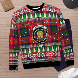 Scottish Wauchope Clan Crest Tartan Christmas Ugly Sweater - Plaid Family Ugly Sweater Scottish Plaid Tartan Plaid - ScotsTee - scotstee.com