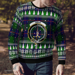 Scottish Shaw Modern Clan Crest Tartan Christmas Ugly Sweater - Plaid Family Ugly Sweater Scottish Plaid Tartan Plaid - ScotsTee - scotstee.com
