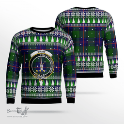 Scottish Shaw Modern Clan Crest Tartan Christmas Ugly Sweater - Plaid Family Ugly Sweater Scottish Plaid Tartan Plaid - ScotsTee - scotstee.com