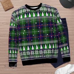 Scottish Sutherland Modern Clan Tartan Christmas Ugly Sweater - Plaid Family Ugly Sweater Scottish Plaid Tartan Plaid - ScotsTee - scotstee.com